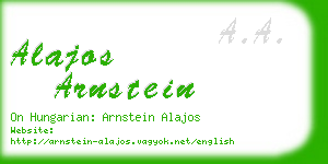 alajos arnstein business card